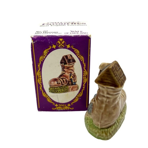 VTG Wade England Nursery Favourites No 20 Old Woman In A Shoe Figurine Box 1976 - Picture 2 of 8